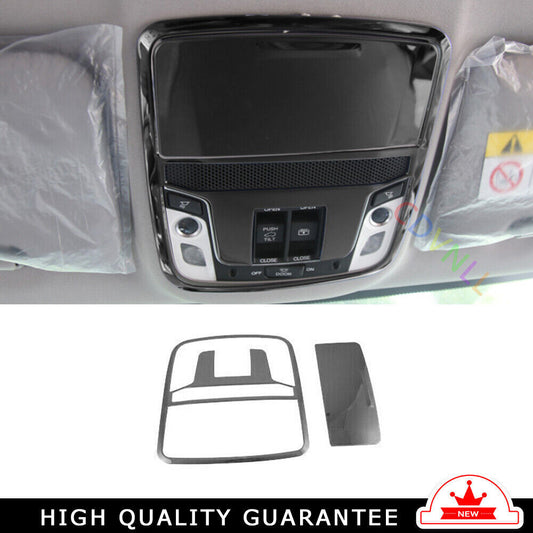 Front Reading Lamp Frame Cover Trim for Honda CRV CR-V 2017-22 Black Titanium