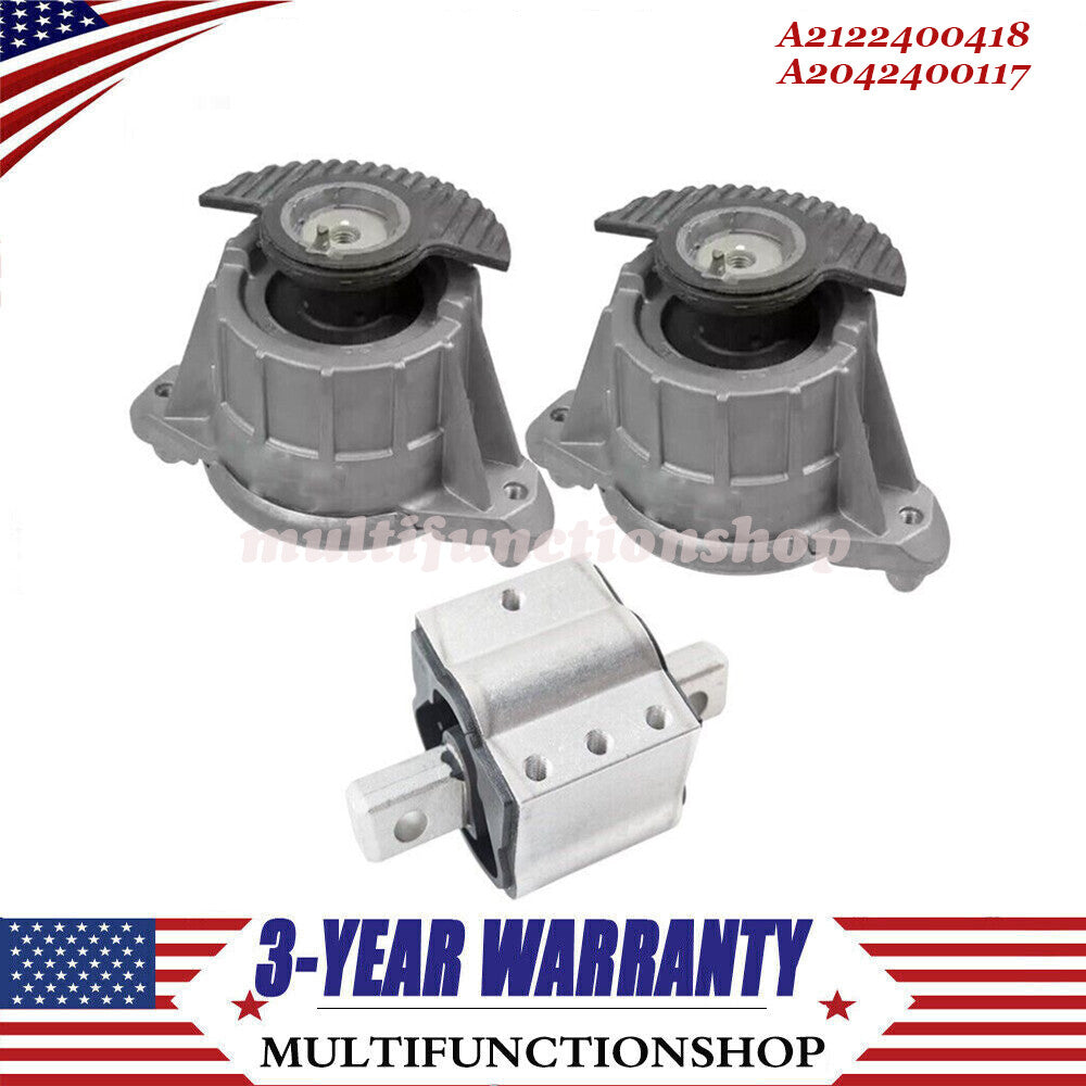 Engine + Transmission Mount Kit A2122400418 A2042400117 for Mercedes W204 W212