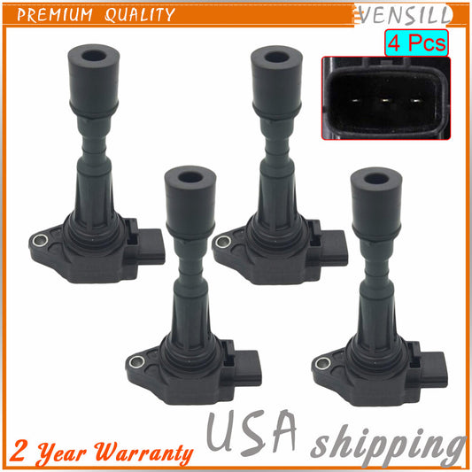 4pcs Ignition Coil Fits for Mazda 2 3 Saloon 1.3 1.4 1.6 2.0L 07-15 ZJ20-18-100