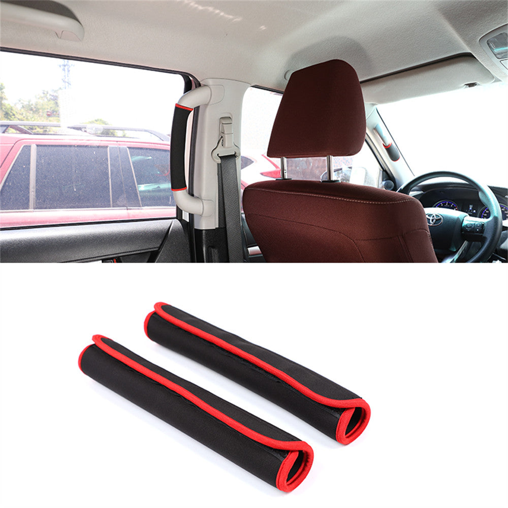 For T@yota Hilux Revo 2015-21 B-pillar Handle Protective Cloth Cover Accessories