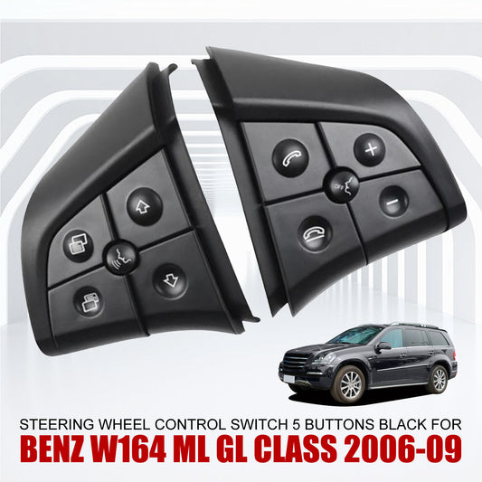 Steering Wheel Control Switch 5 Buttons Black for Benz W164 ML GL CLass 2006-09