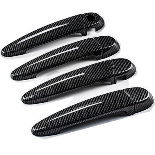 Carbon fiber Car Side Door Handle Cover Trim for BMW 328d xDrive 330i 2005-2019