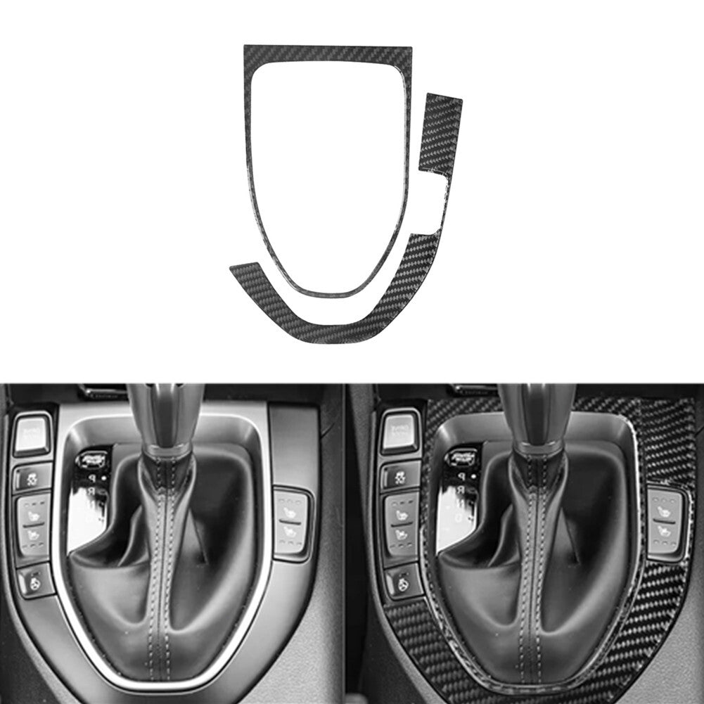 2-Piece Carbon Fiber Gear Shift Frame Cover for Hyundai for Veloster JS 2019-2022