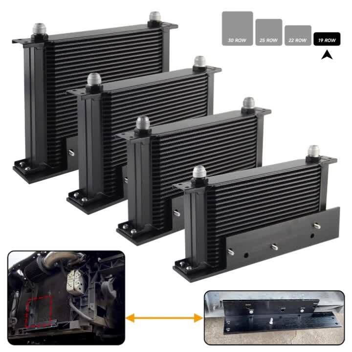 30 Row Bolt On Oil Cooler Kit for Nissan 03-08 350z Fairlady 09-17 370Z BK