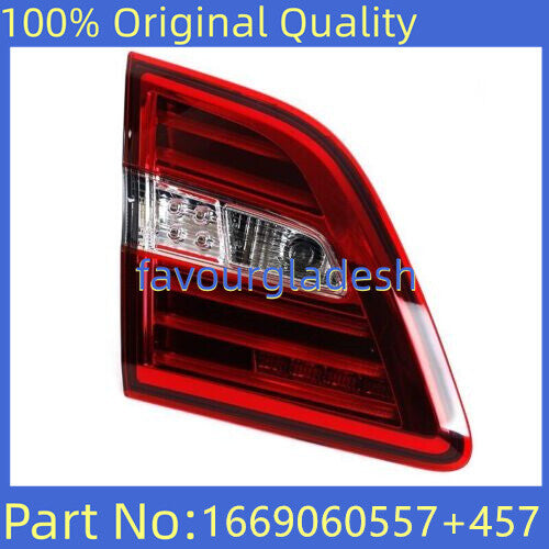Pair Inner Rear Tail lights for Mercedes-Benz W166 ML300 ML350 ML400 2012-2015