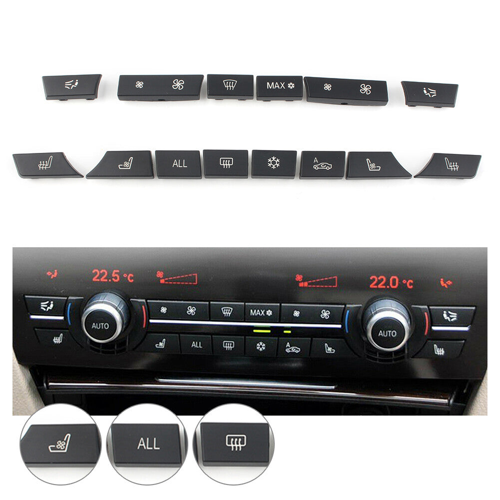 14 Button Key Caps Repair A/C Heater Switch for BMW F07 F10 F11 61319313924