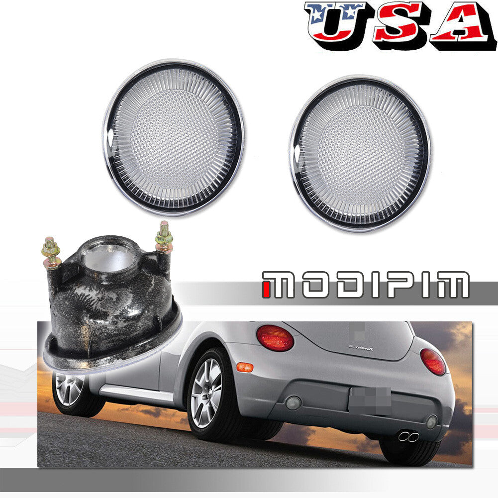 Two-piece set of transparent lens rear bumper spare reverse lights suitable for 1998-2005 for Volkswagen Beetles.