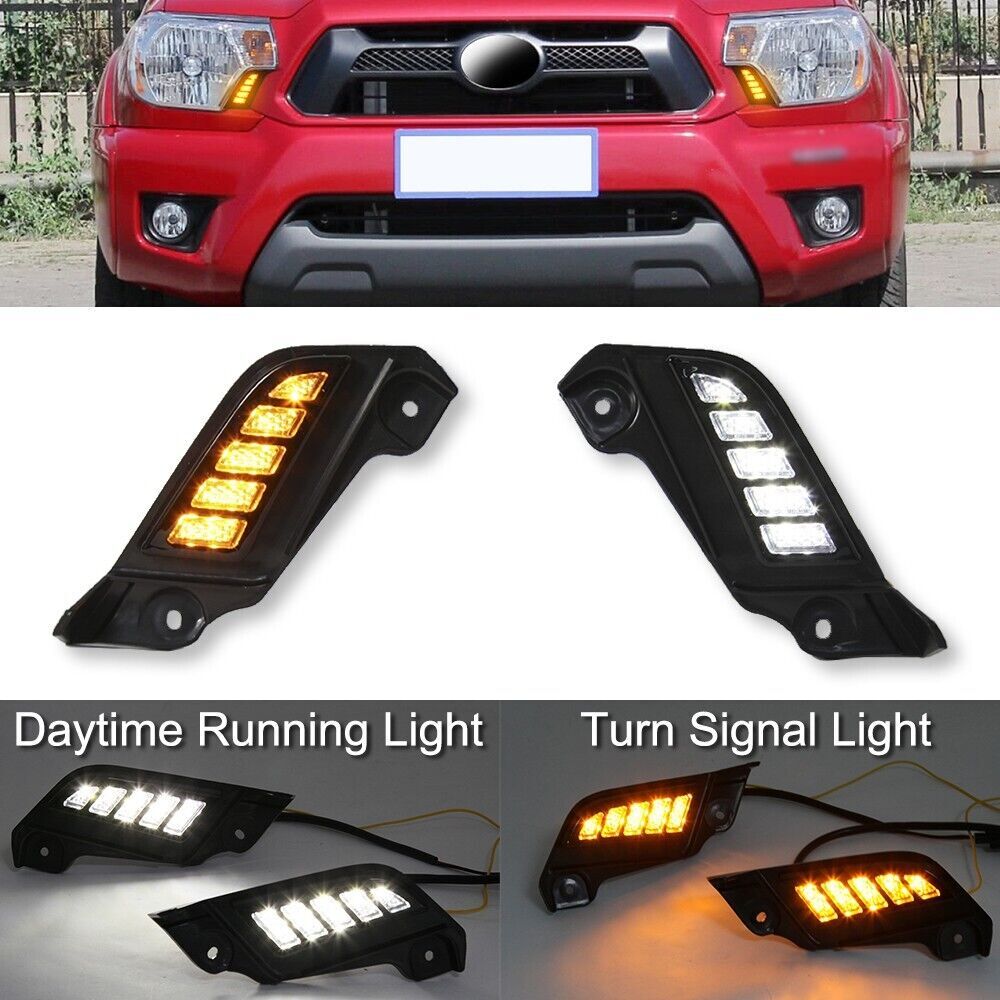 LED DRL Daytime Running Light Fog Lamp Accessories for Toyota Tacoma 2012-2015