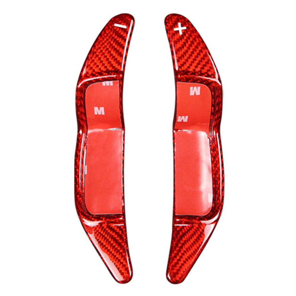 2x Steering Wheel Shift Paddle Fit for Mini R55 R56 R57 R58 R59 R60 Carbon Fiber Red