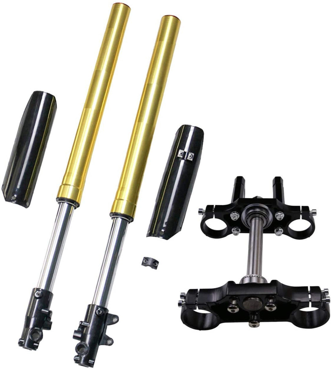 Suitable for 125cc and 150cc Dirt Pit Trail bikes with 735mm front fork impact three-tree clamps.