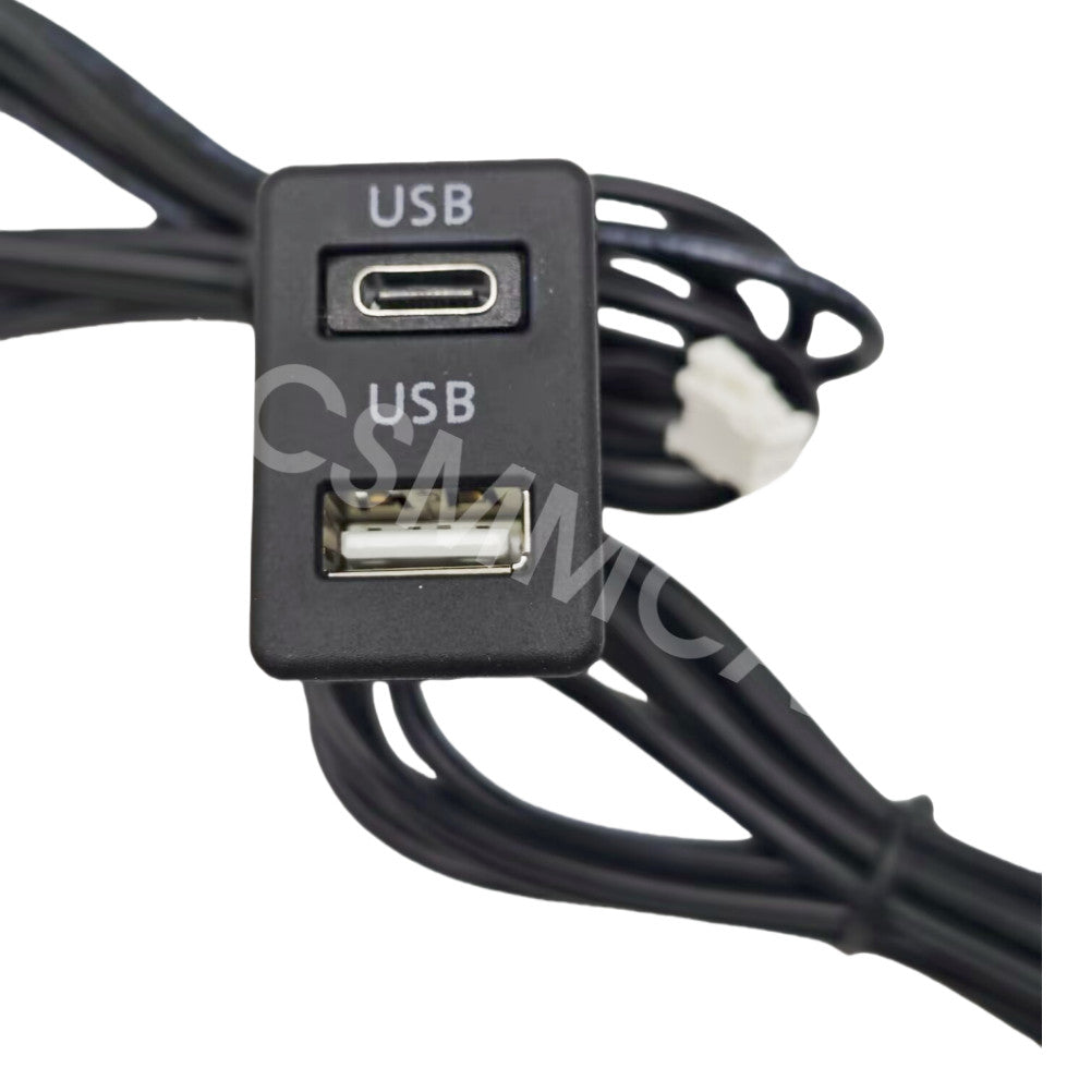 Interface Extension 145cm Cable Adapter 4 Pin 6 Pin Dual USB Port Panel Parts