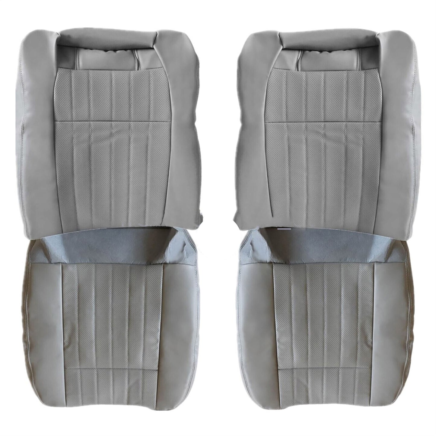 New 4pcs/Set for Seat Covers Perforated Leather Gray for Chevy Impala SS 1994-1996