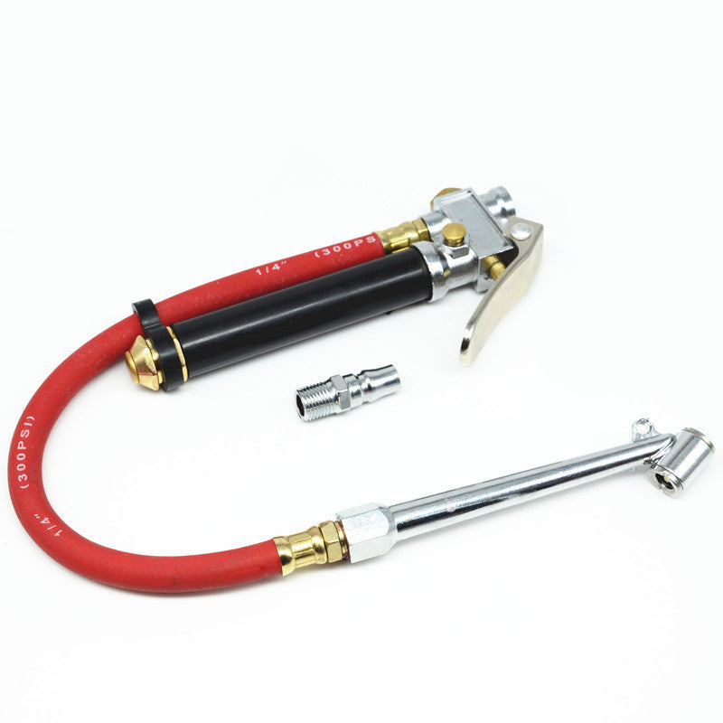 Commercial Dual Head Tire Gun Inflator Air Chuck Pressure Gauge Car Truck Tool