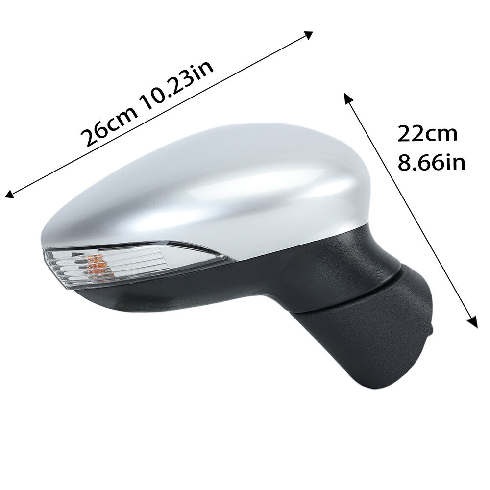F¨¹r for Ford Fiesta MK7 2013-2017 Rechts Au?enspiegel Manuell Beheizbar Silber