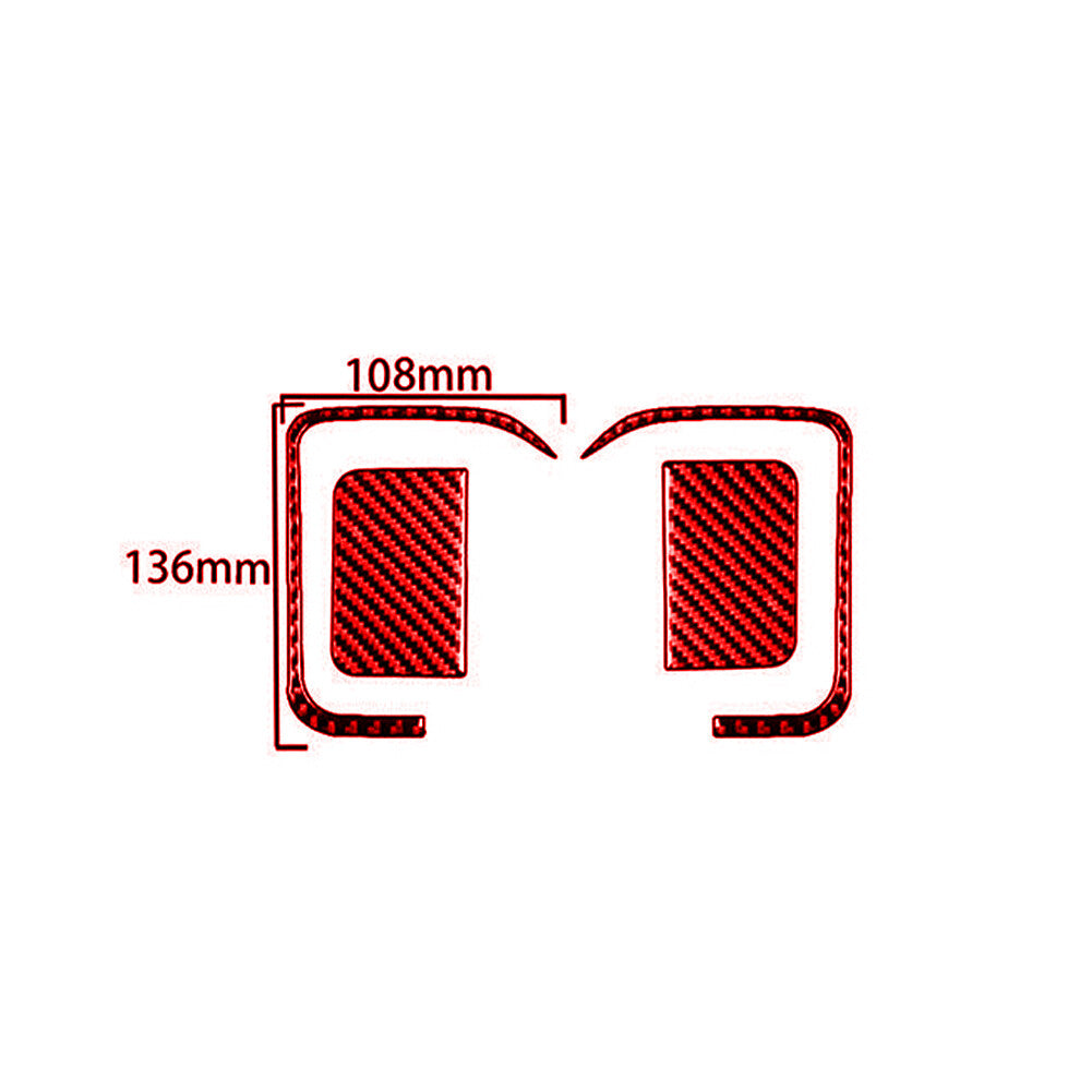 Red Carbon Fiber Rear Door Handle Cover Trim For Silverado for GMC for SIERRA 2014-2018