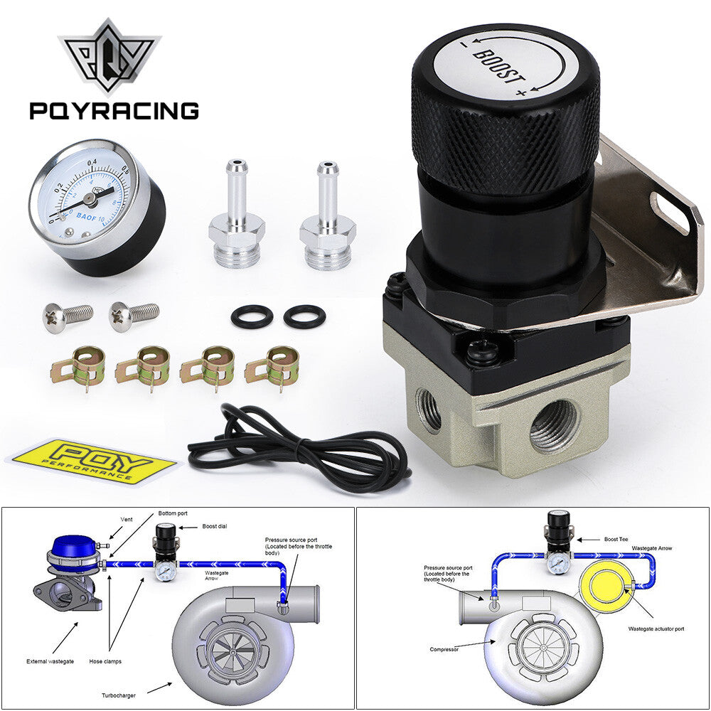 T2 Universal Manual Gauge Turbo Boost Controller 1-150 PSI SR20DET SR Black