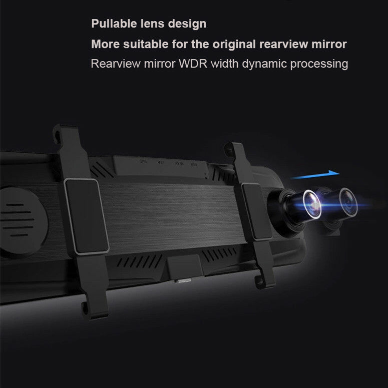 10 Touch Screen Rear View Mirror Camera Cycle Recording Video Recorde Dual Lens