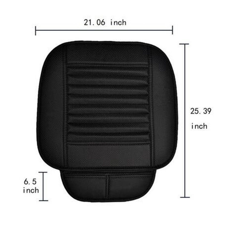 Black Bamboo charcoal PU Leather Car for Seat Surround Cover Breathable Cushion Pad