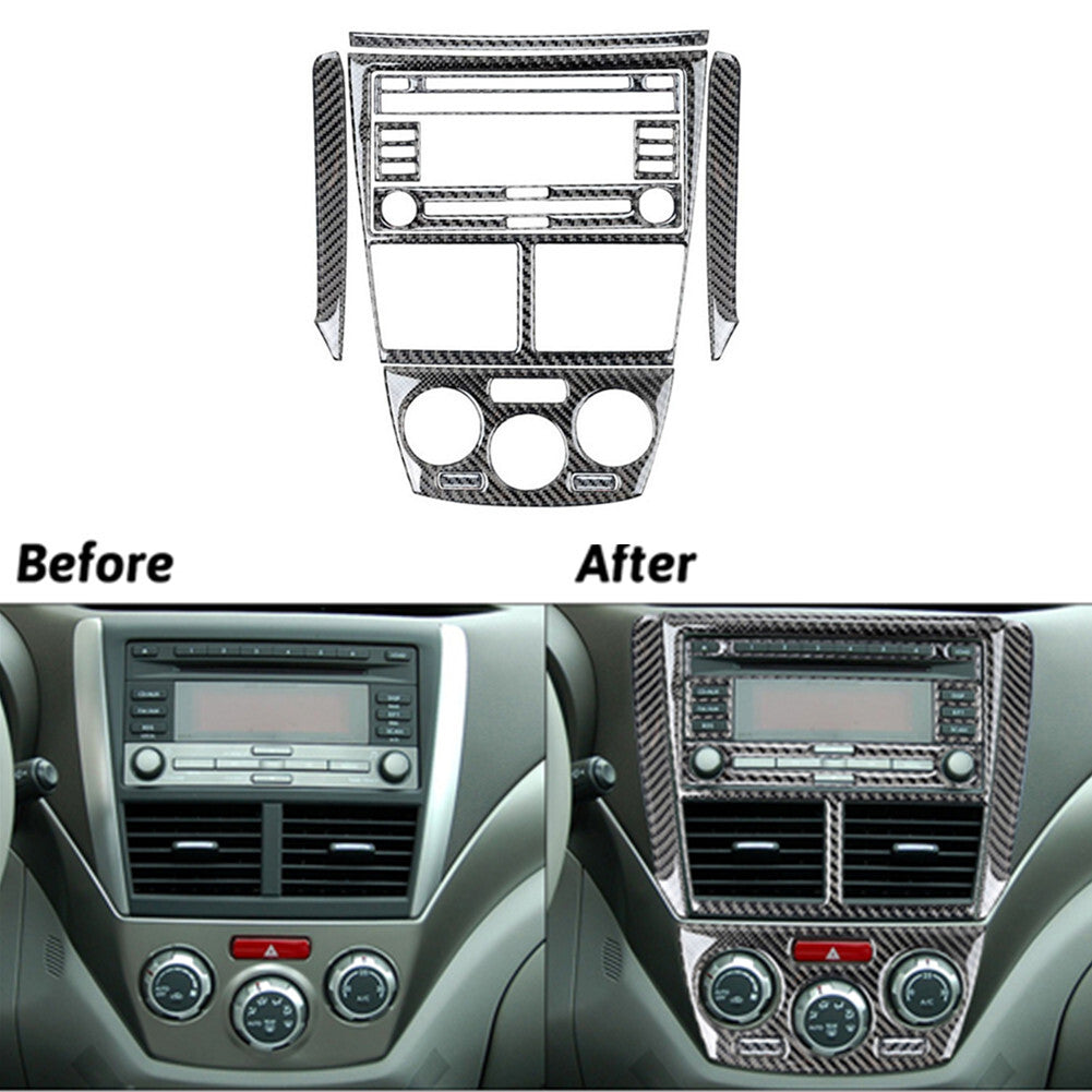 11Pcs Carbon Fiber Center Console Cover Trim for Subaru Forester 2009-2013 TypeA