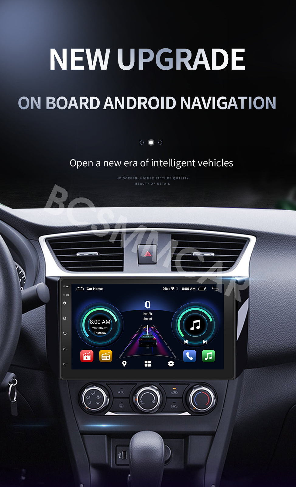 Android 10.1 7 In Car Stereo Radio In Dash GPS Navigation RDS Wifi FM Player