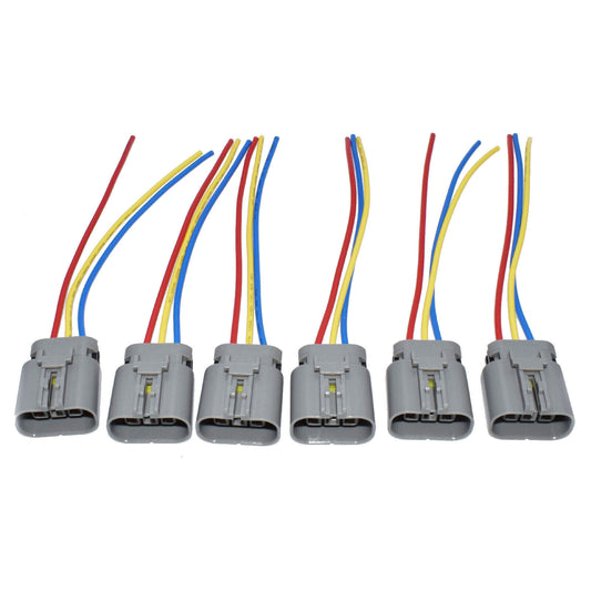 for Nissan 300ZX for Infiniti J30 6Pcs Ignition Coil Pack Wiring Connector Pigtail