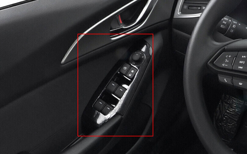 4X for Mazda 3 Axela 17-2018 ABS Carbon Fiber Door Window Switch Lift Cover Trim