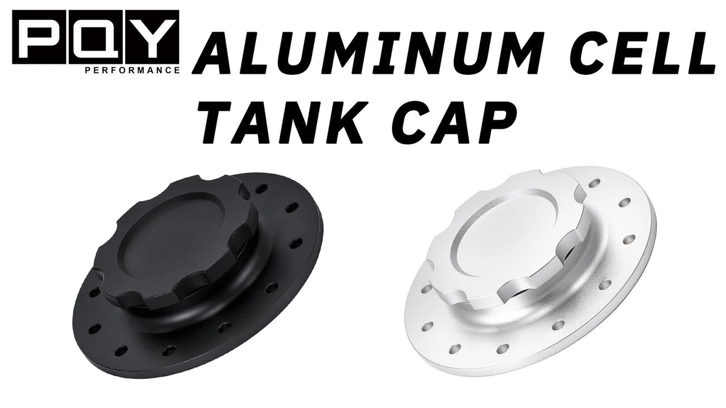 Aluminium Twist On Filler Neck Cap Billet Fuel Cell Flush Tank Cap Mount 12 Bolt