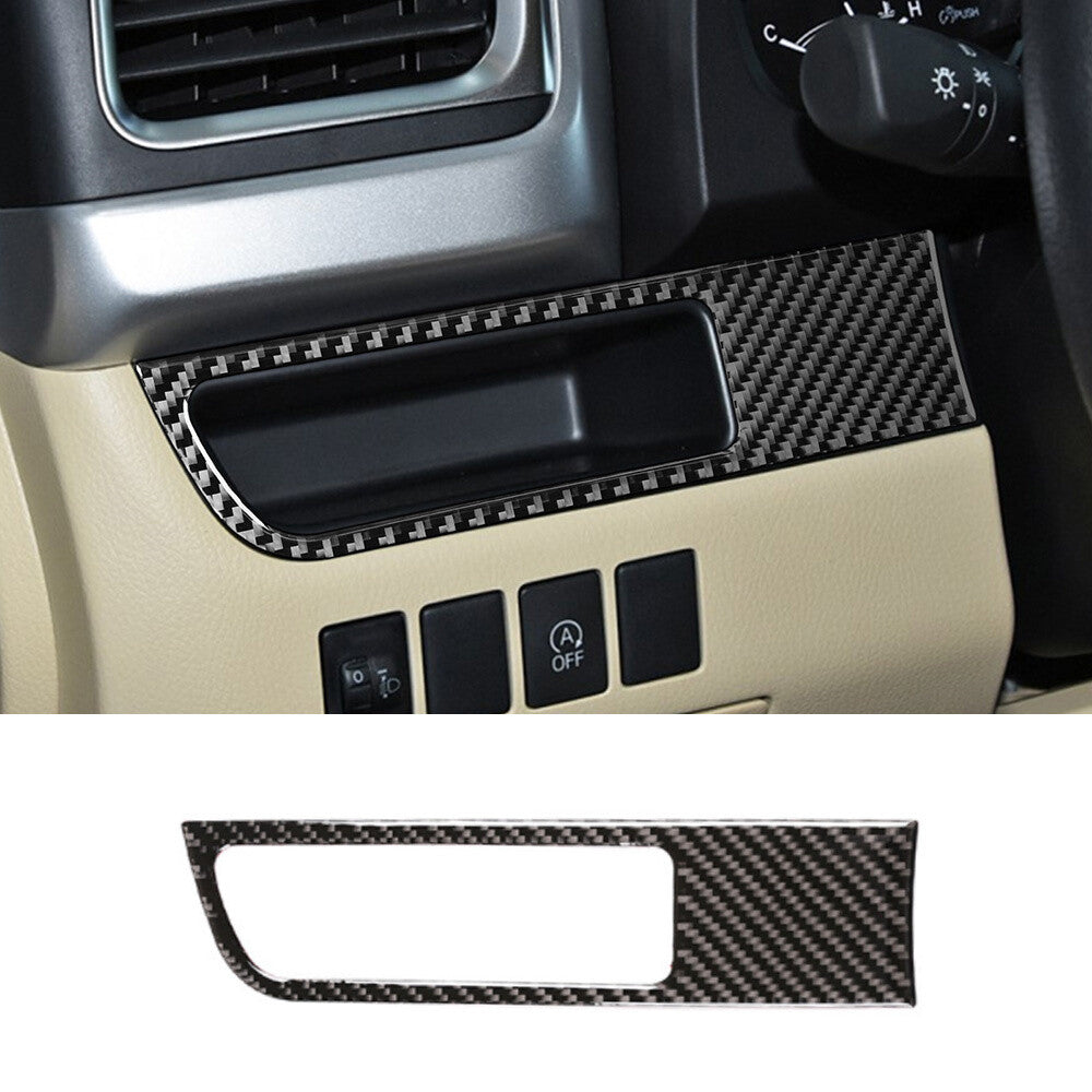Carbon Fiber Driver's Side Card Slot Panel Cover for T@yota Highlander 2014-2019