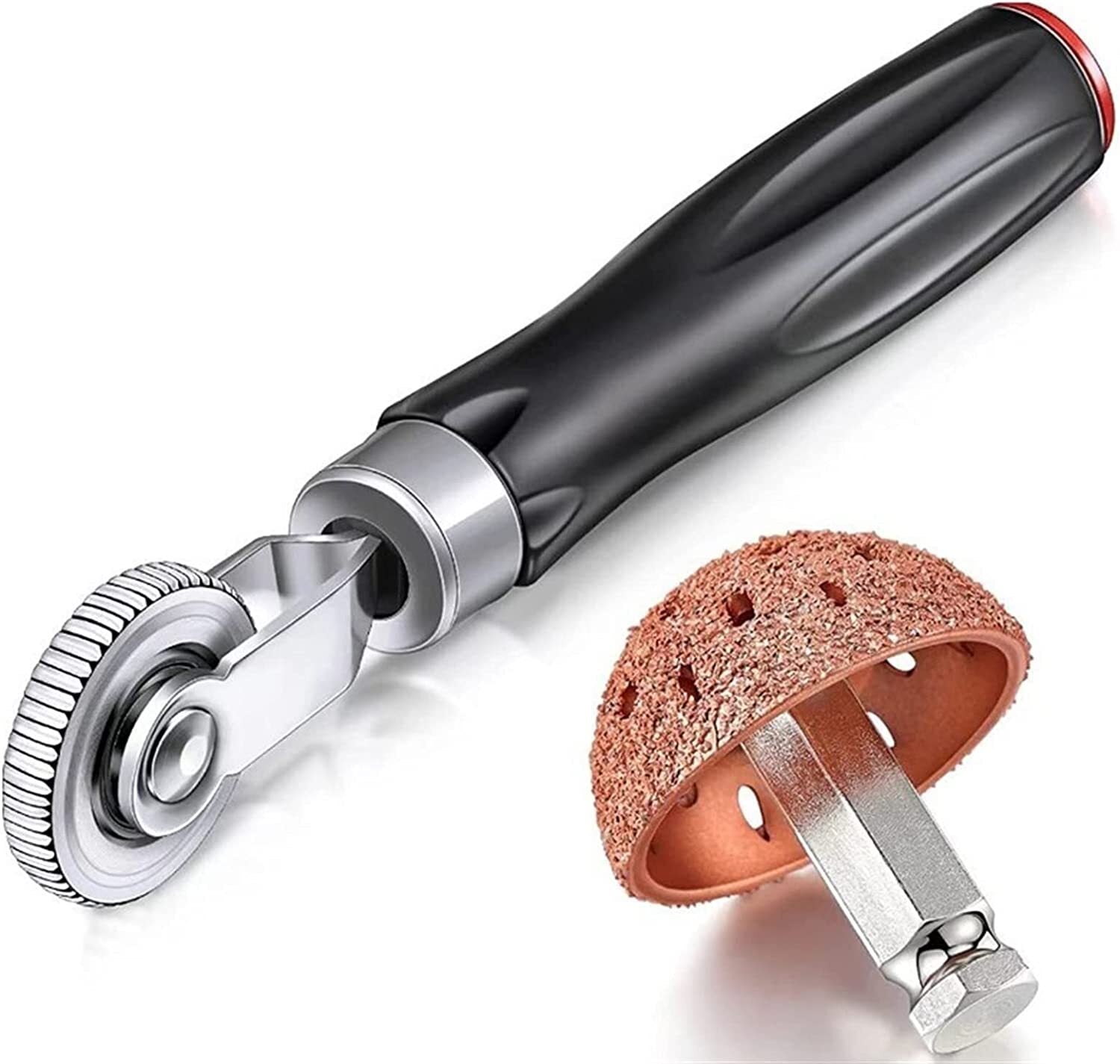 2-Piece Tire Repair Patch Tool Kit: Tire Shock Roller + Patch Roller (Tungsten for Grinding Machine)
