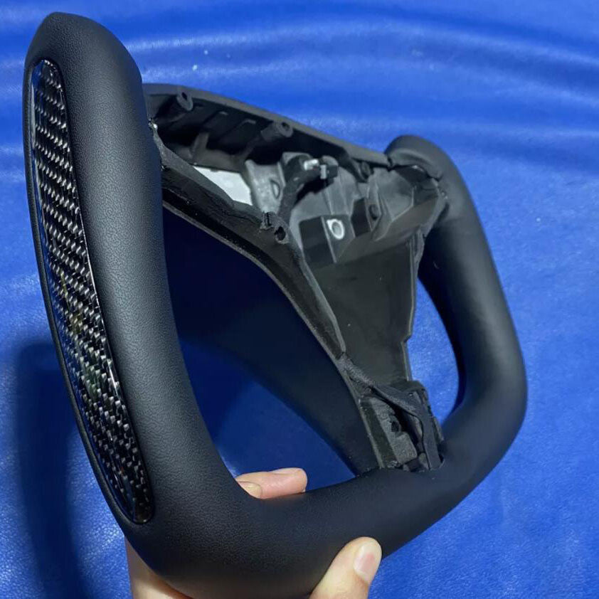 Yoke Carbon Fiber Steering Wheel for Tesla Model X S 2014-2023 with Heating