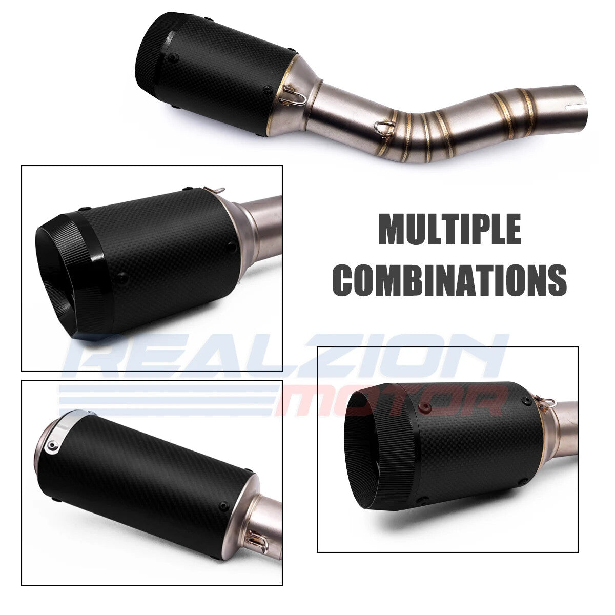 Exhaust Middle Link Pipe Slip-on Muffler for Suzuki GSXR 1000 2003-2006 K3 K4 K5