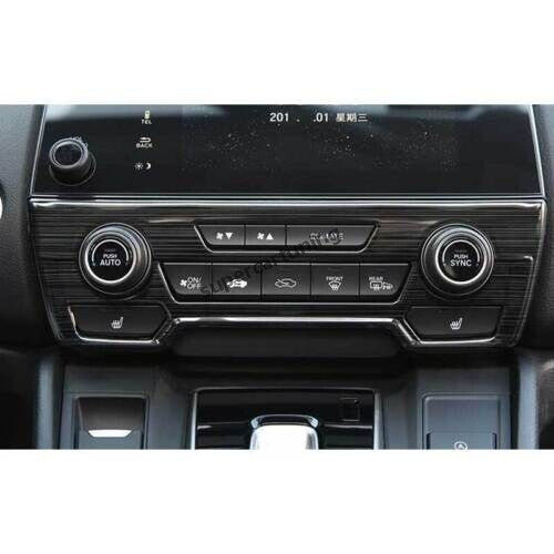 for Honda CRV CR-V 2017-2022 Black Steel DX Central Console AC Switch Panel Trim
