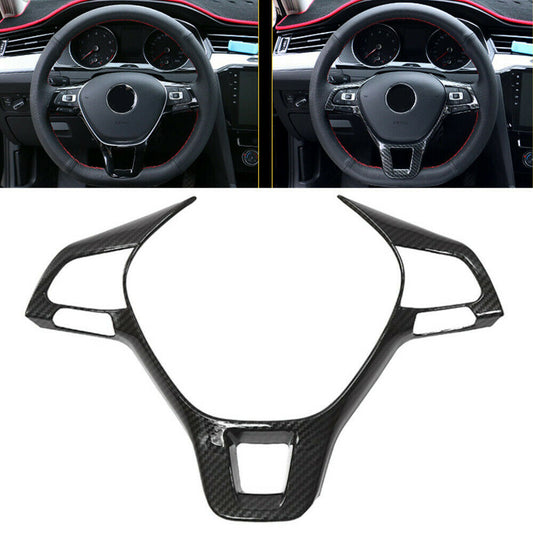 Carbon fiber steering wheel trim button cover for VW for Jetta for VW 2016-2019