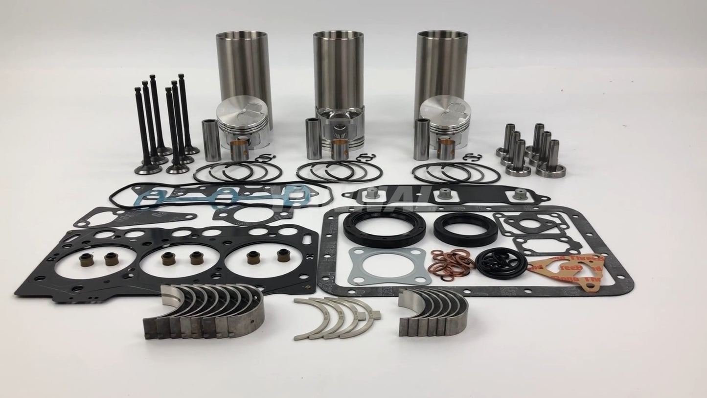 TK3.74 Engine Rebuild Kit with Shim Bearing Valve for Yanmar Diesel Engines