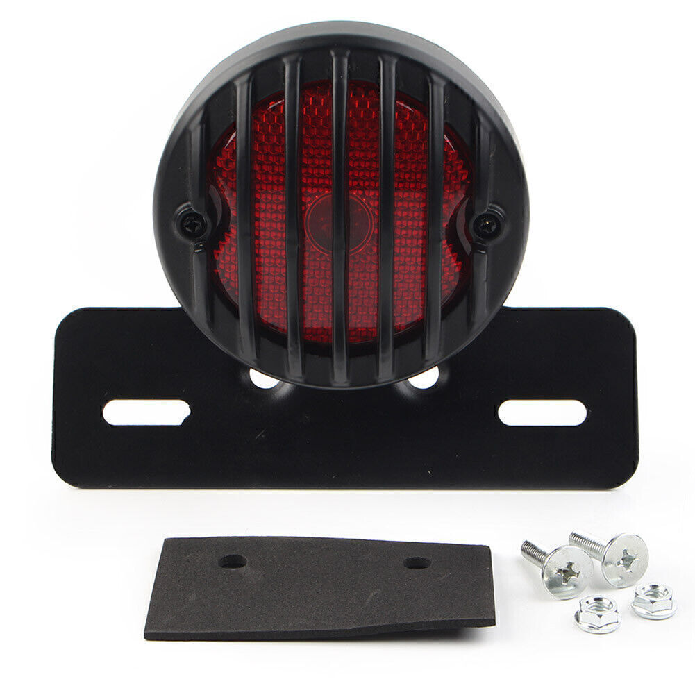 Universal Motorcycle Side Mount Tail Light License Plate Bracket For Cafe Racer