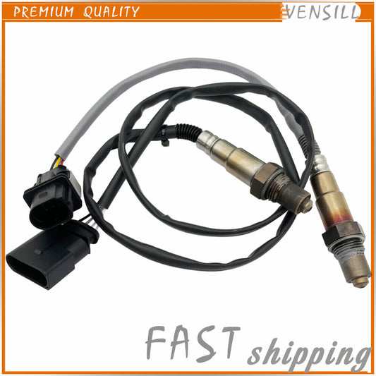 2Pcs Up+Downstream Oxygen Sensor for Audi A4 A5 11-18 A6 Allroad Q5 2.0L Turbo
