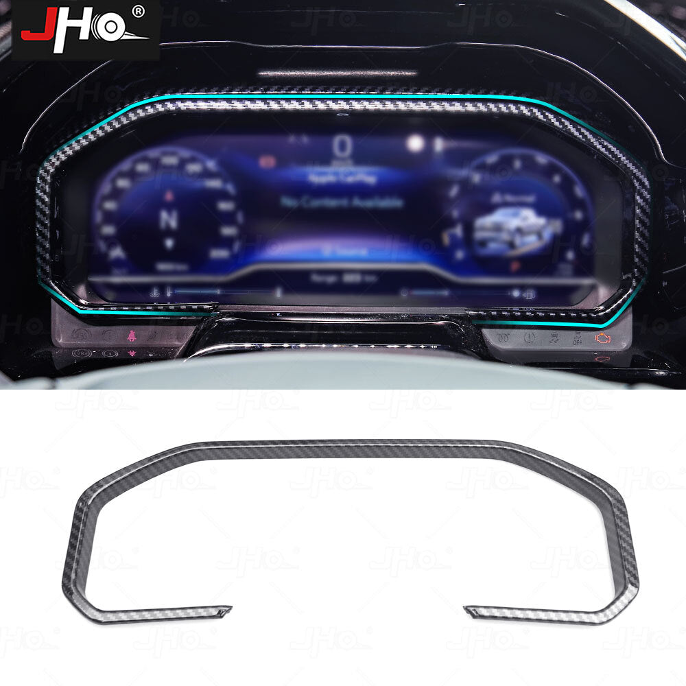 ABS Carbon Dash Instrument Gauge Decor Trim Cover For 2022+ for Chevrolet Silverado