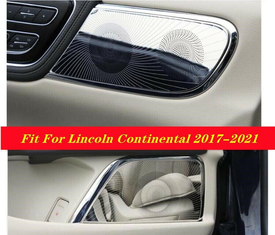 Chrome Steel Inner Door Speaker Ring Cover Trim 8PCS Fit for Lincoln