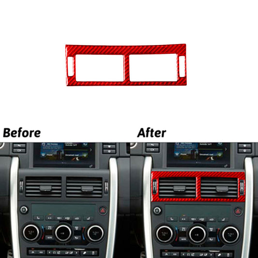 Red Carbon Fiber Center Air Vent Trim for Land Rover Discovery Sport 2015-2019