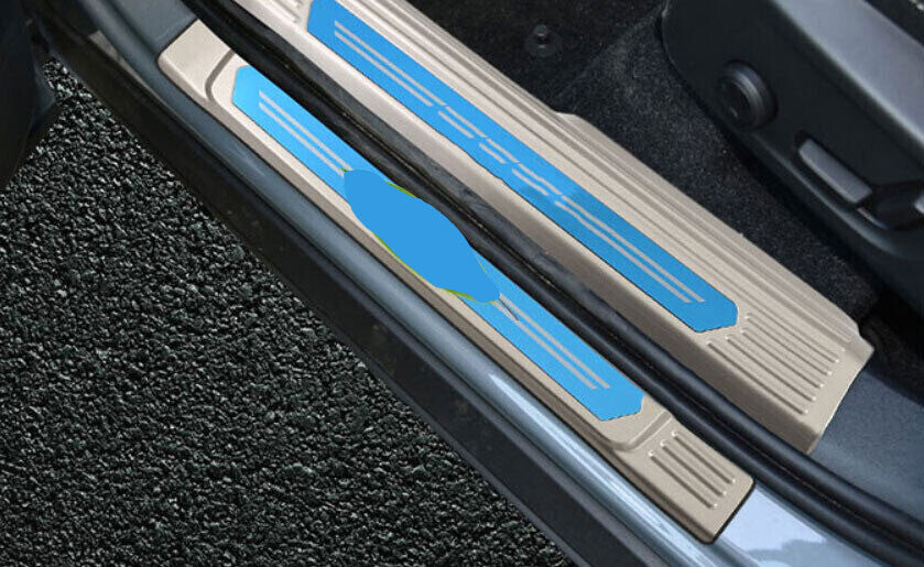 for Volvo XC40 19-22 Silver Steel Outer Door Sill Scuff Plate Cover Protector 4x