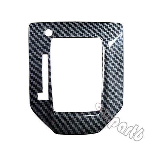 Black ABS Carbon Fiber Gear Shift Panel Cover Trim For 17-22 for Subaru Impreza