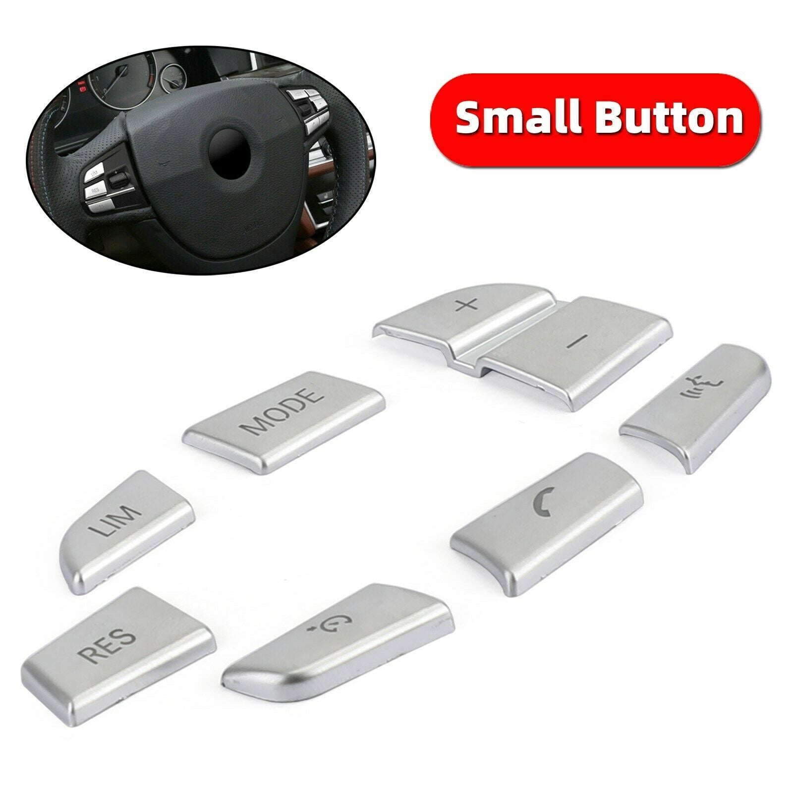 7 x steering wheel button trim, suitable for BMW X3 F25 (11-17) X4 F26 (14-17) B F1
