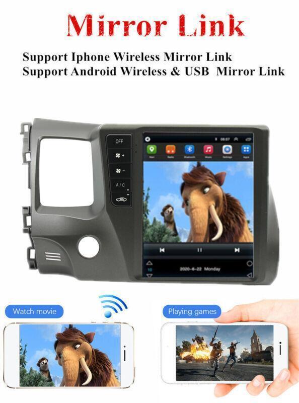9.7 Vertical 2+32GB Android 10.1 Car Radio GPS Navigation for Honda for Civic 06-11