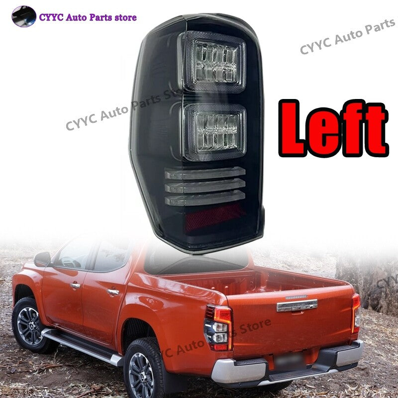 Left Black Trim LED Tail Light Lamp for Mitsubishi L200 Triton 2019-2024