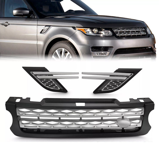 3X Front BumperGrille W/Side Air Vent for Land Rover for Range Rover Sport 2014-2017