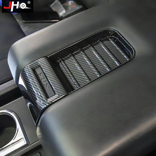 Carbon Fiber Central Armrest Storage Box Cover Trim for Toyota Tundra 2014-2021