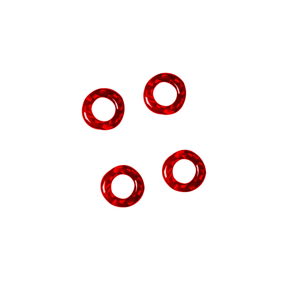 Red Carbon Fiber Door Latch Ring Trim for Mercedes R-Class 2009-2012