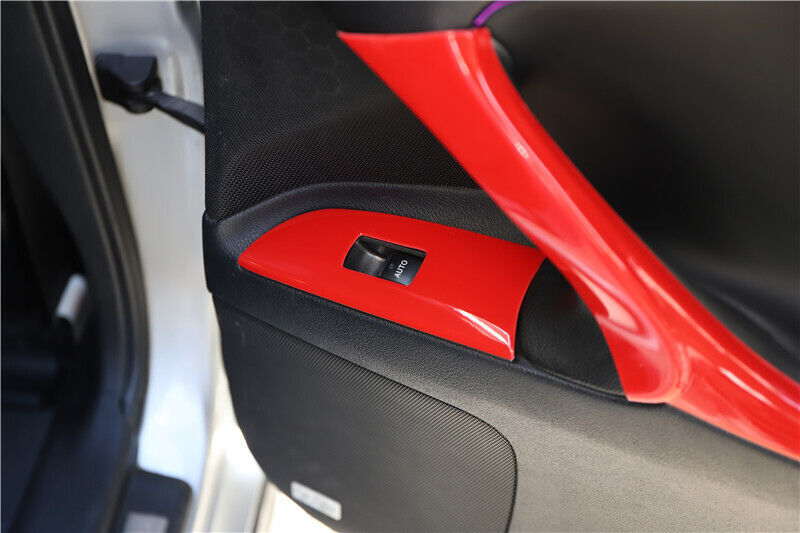 Interior Door Armrest Panel Trim Decoration 4 for Lexus IS 2006-2011 Bright Red