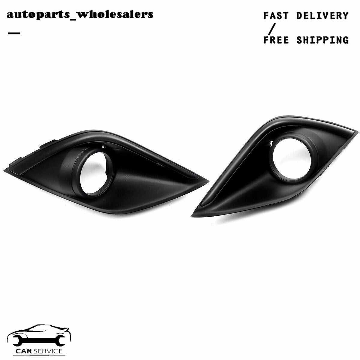 pair of fog light cover covers for 2019-20 for Mitsubishi Outlander front bumper