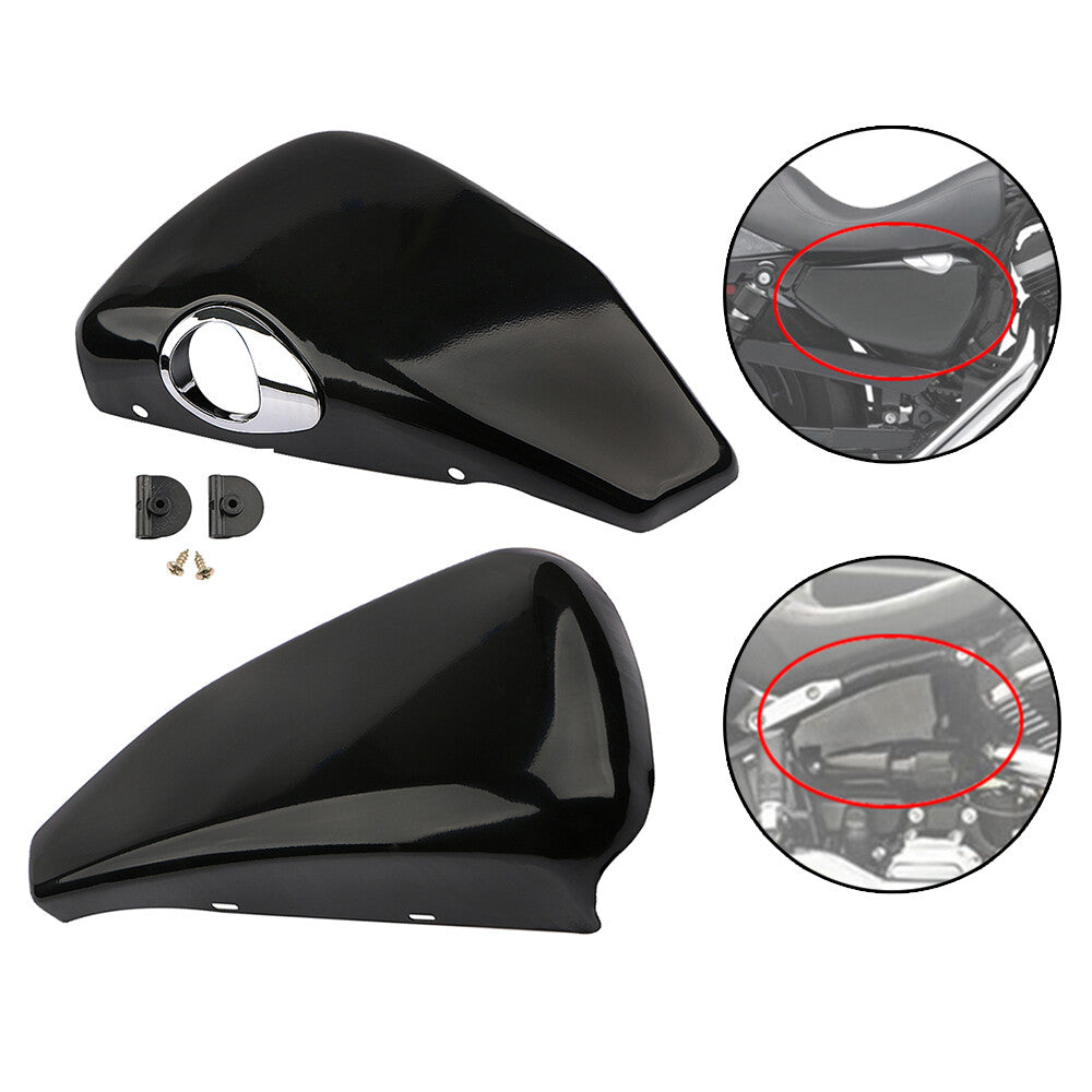 Pair Oil Tank Side Battery Cover for Harley Sportster XL1200 XL883 2014-2018